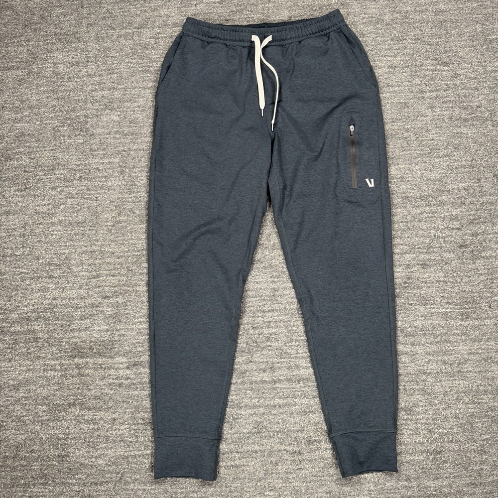 Vuori Pants Mens Medium Blue Sunday Performance Joggers Elastic Waist Lounge